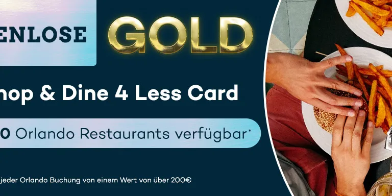 Kostenlose VIP GOLD Shop & Dine 4 Less Card