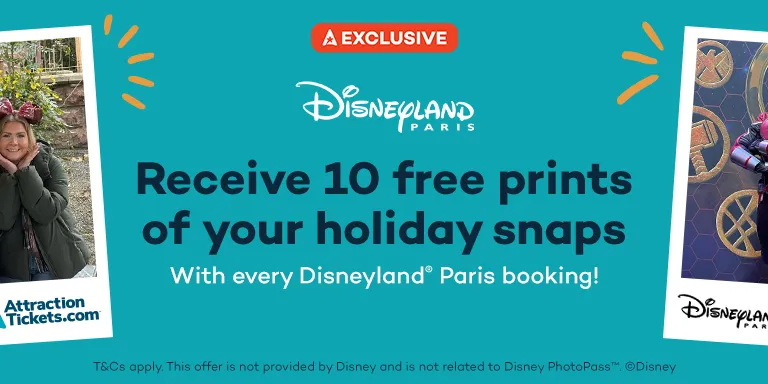 Free Disneyland Paris Holiday Prints with all Disneyland Paris Tickets purchased on AttractionTickets.com