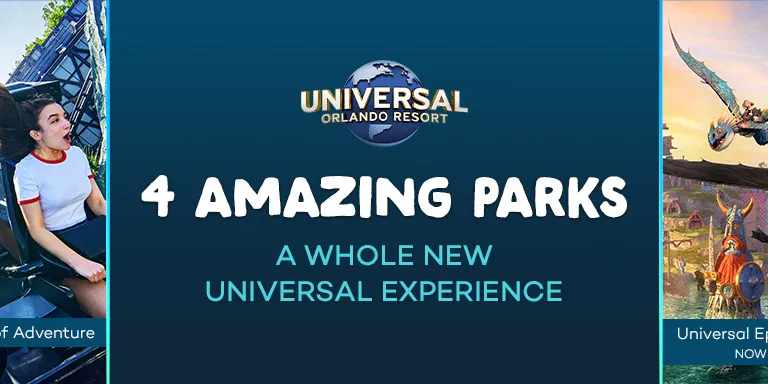 Experience 4 amazing parks at Universal Orlando Resort