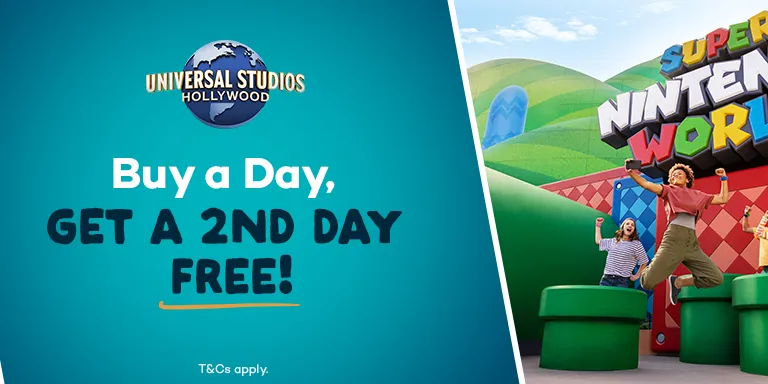 Universal Studios Hollywood - Buy a Day, get a 2nd Day Free!