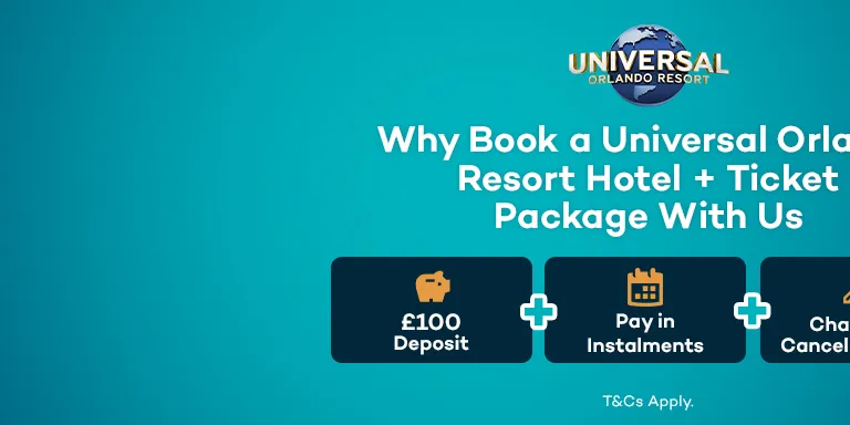 Secure a Universal Hotel + Ticket Package with AttractionTickets.com with a £100 deposit