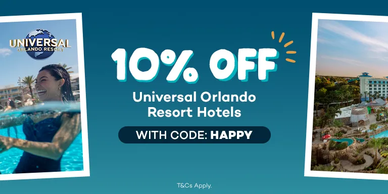 10% OFF Universal Orlando Hotel Packages | Use Code HAPPY