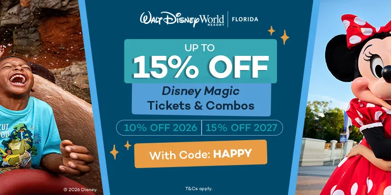 10% off 2026 Disney Florida Tickets and 15% off 2027 Disney Florida Tickets