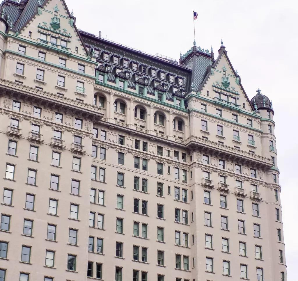 One side of the Plaza Hotel in New York 