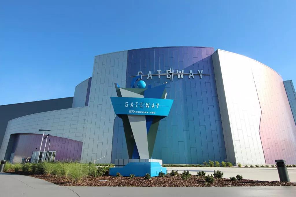 Exterior of the Gateway building at Kennedy Space Center