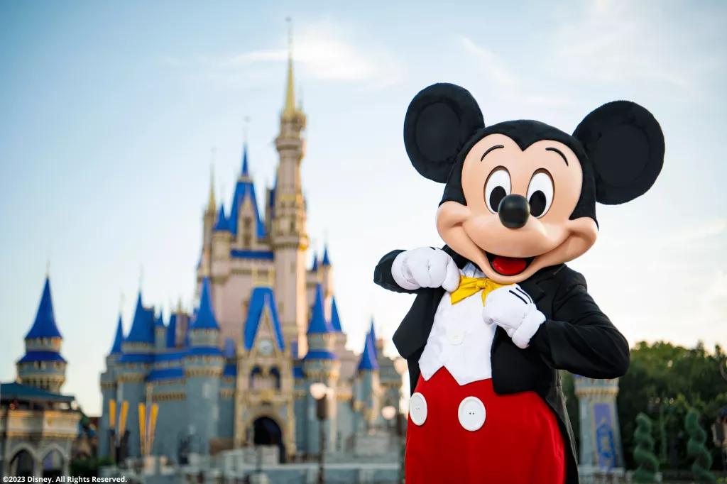 Micky vor dem Cinderella Schloss im Magic Kingdom Park