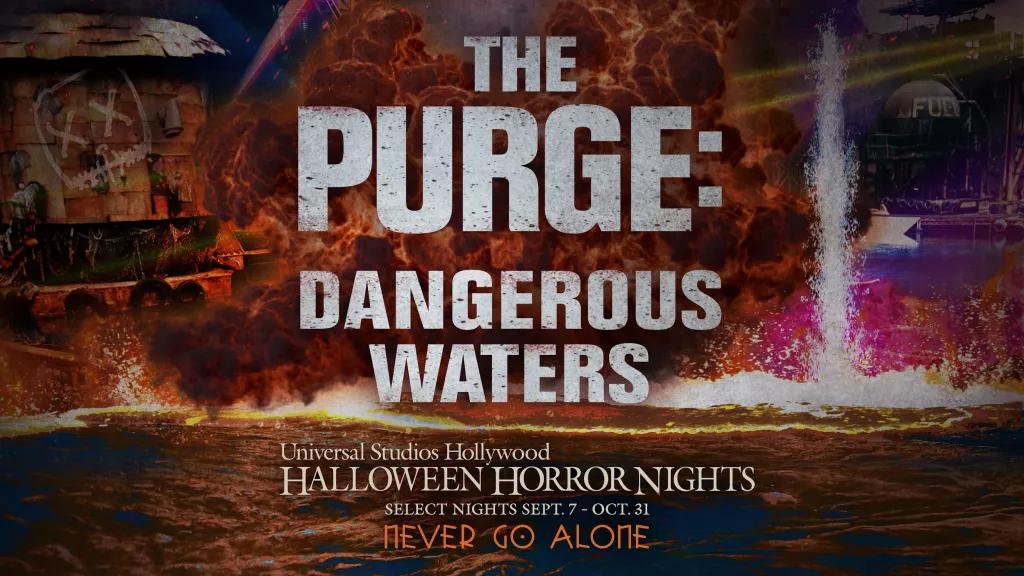 The Purge: Dangerous Waters in front of an image of an explosion above some water