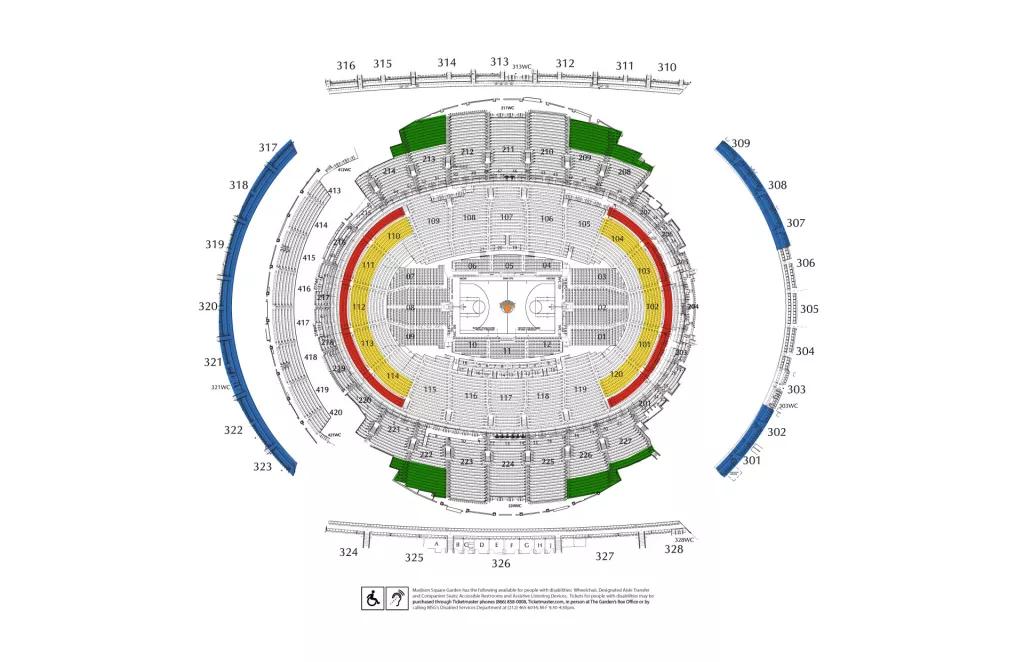 Knicks Seat Map