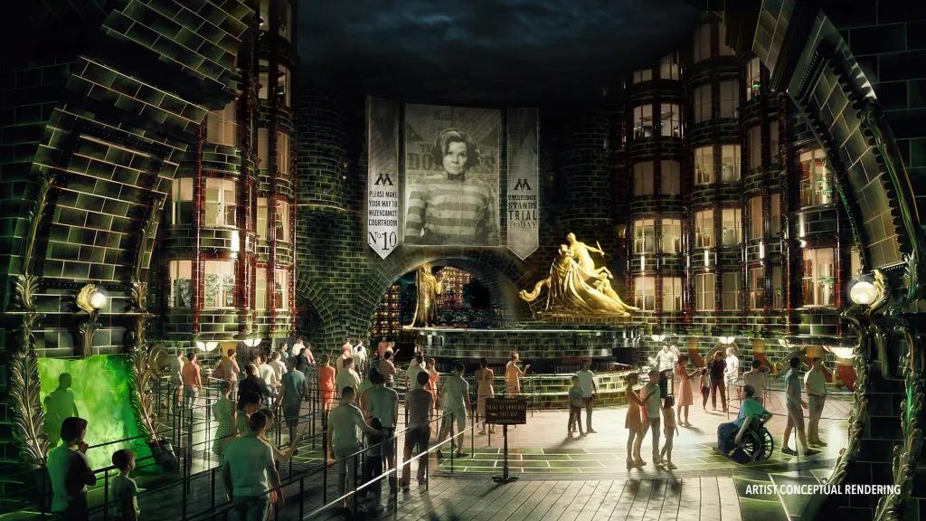 Concept art of the Ministry of Magic at The Wizarding World of Harry Potter