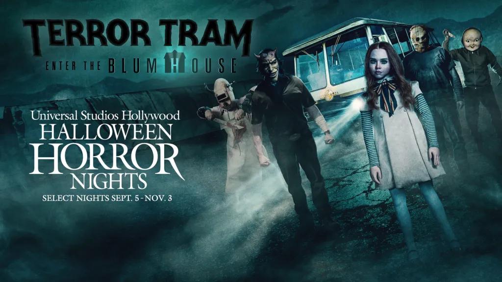 Poster for Halloween Horror Nights Terror Tram: Enter the Blumhouse