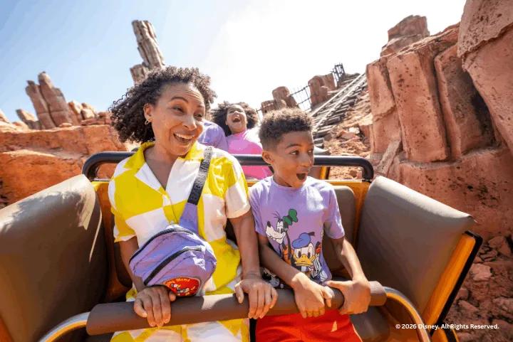 Guests on Big Thunder Mountain Railroad