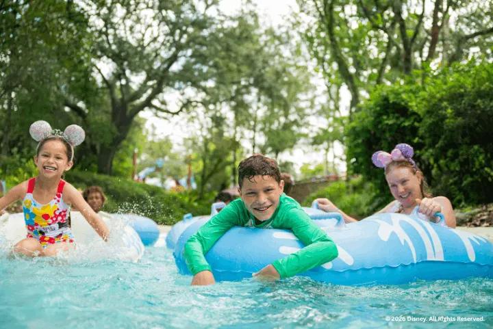 Guests at Cross Country Creek, Disney's Blizzard Beach Water Park