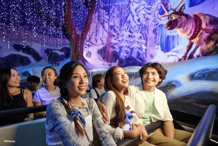 Guests on Frozen Ever After Attraction, World of Frozen