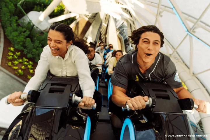 Guests on TRON Lightcycle  Run Presented by Enterprise, Magic Kingdom Park