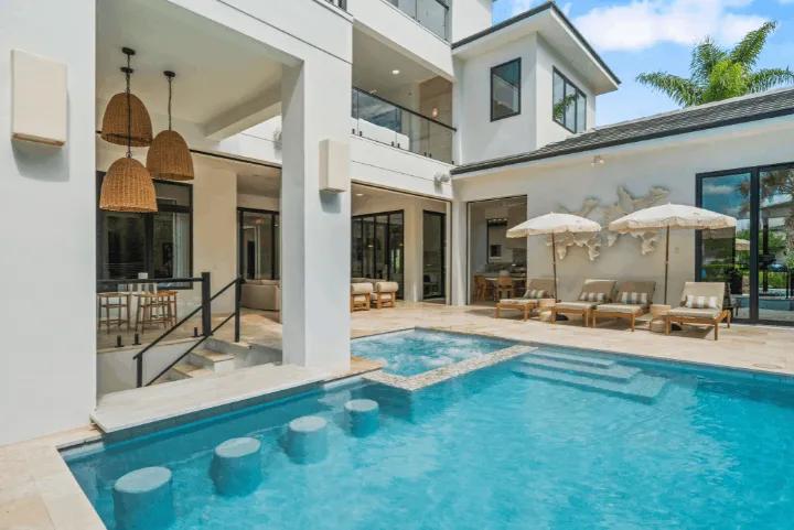 A private pool inside a luxury Orlando villa