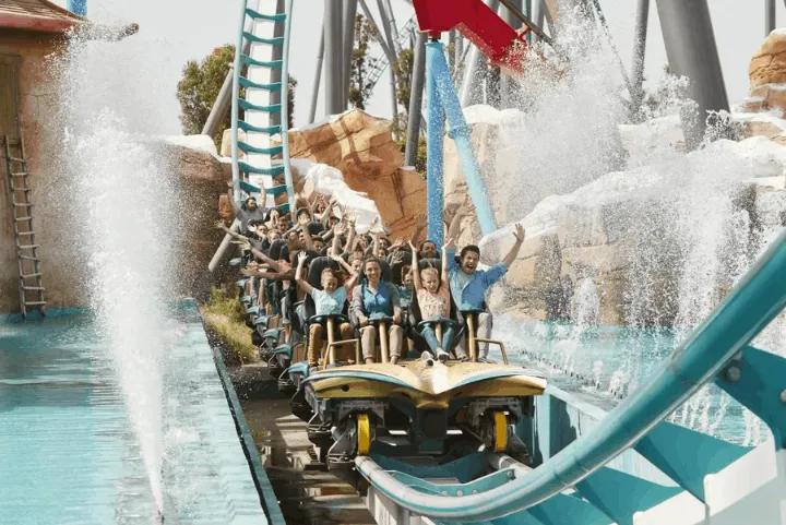 The Shambhala splash down ride at PortAventura World