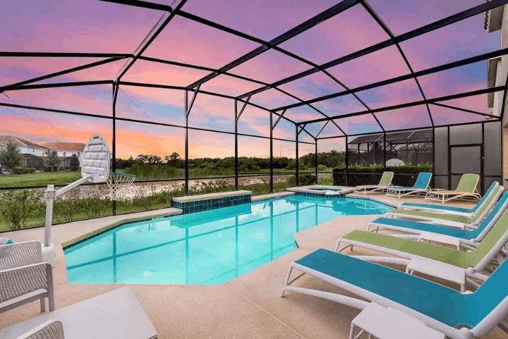 A private pool at an Orlando villa
