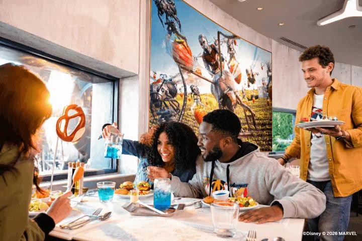 Guests at PYM Kitchen, Marvel Avengers Campus