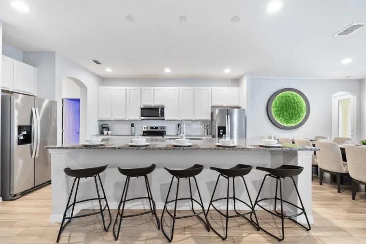 Kitchen inside Solterra Resort in Orlando