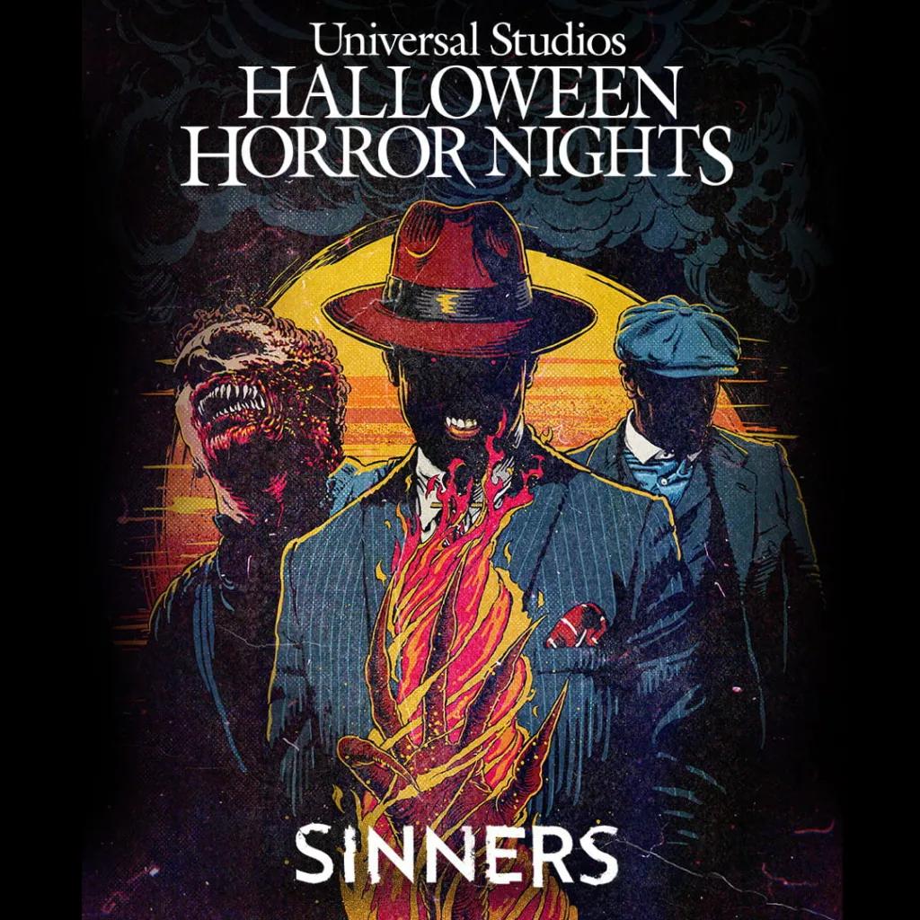Poster for Universal's Halloween Horror Nights Sinners Haunted House