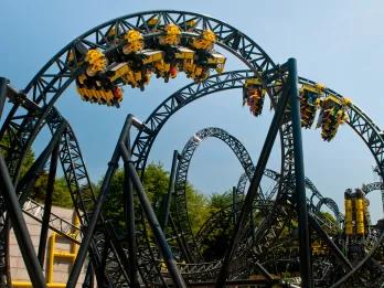 Riders experiencing multiple inversions of The Smiler