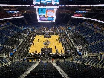 A view of the whole Amway Center stadium before a basketball game