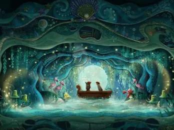 Concept art of a Little Mermaid stage show at Disney's Hollywood Studios