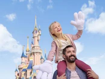 Guests at Sleeping Beauty Castle, Disneyland® Park