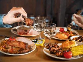 A buffet at Billy Bob's Country Western Saloon in Disneyland Paris