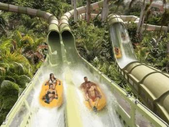 A family riding Saifa at Siam Park