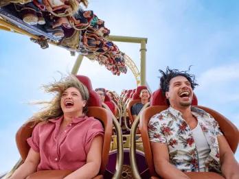 Guests on Stardust Racers in Celestial Park, Epic Universe