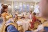 Guests with Belle & Beast La Table Lumiere Disneyland Hotel 