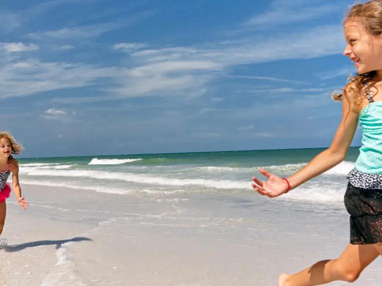 Kids playing on Clearwater Beach