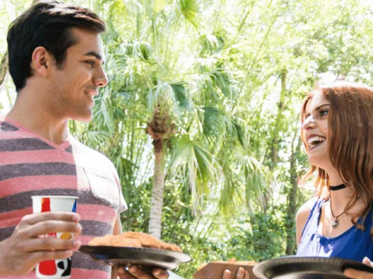 Couple dining at Busch Gardens Tampa Bay