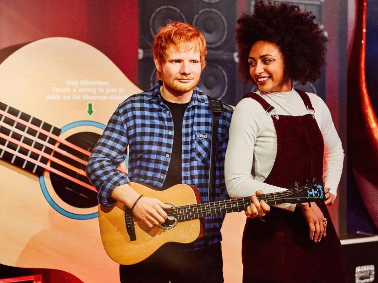 Guest with Ed Sheeran at Madame Tussauds London