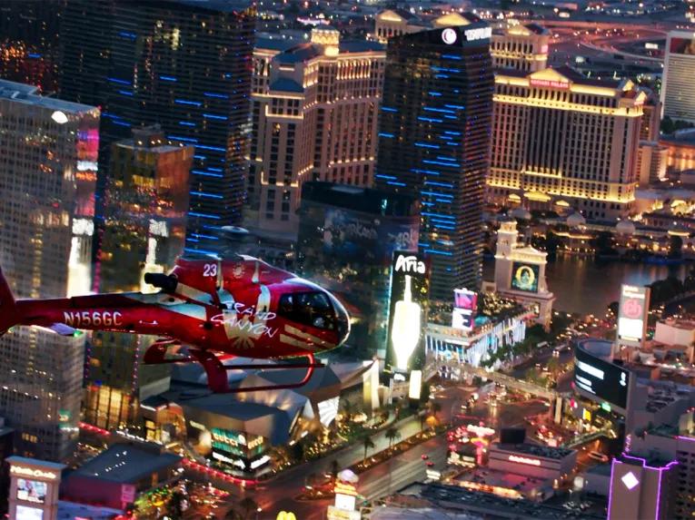 Las Vegas Strip Highlights Night Flight