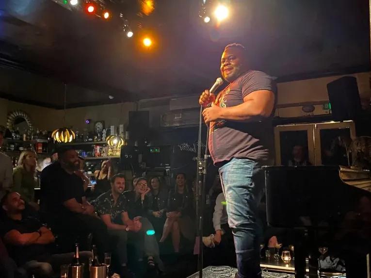 comedian-performing