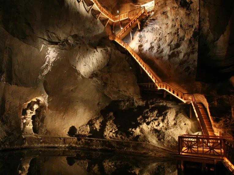 stairs-lit-in-mine
