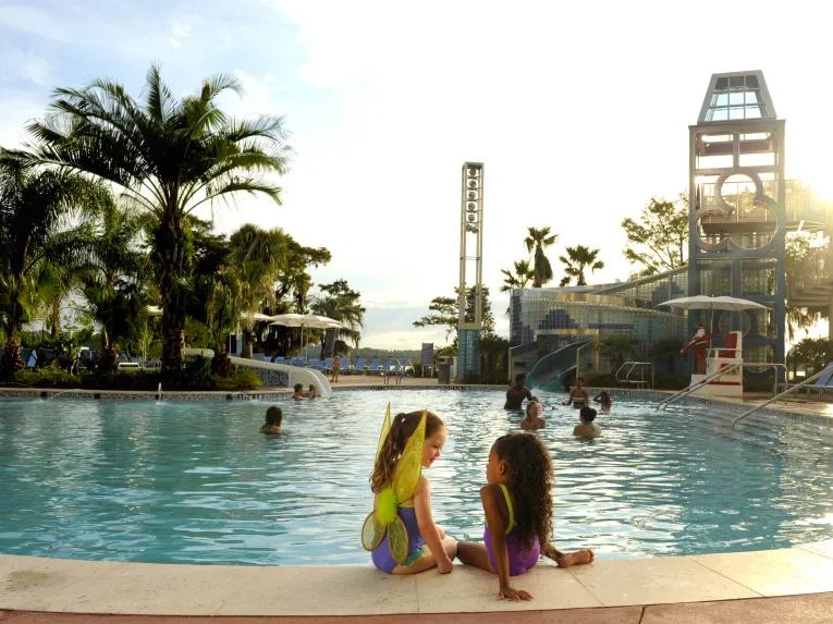 Guests at Disney's Contemporary Resort Pool
