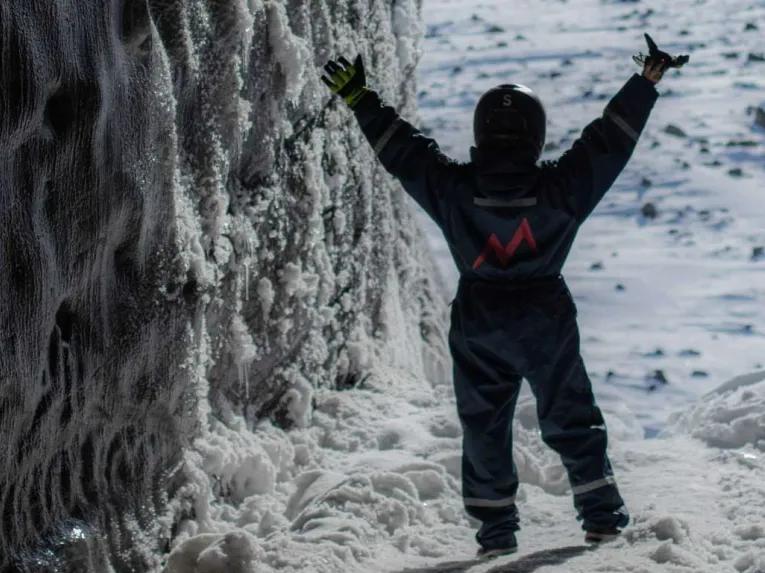 person-in-ice-cave