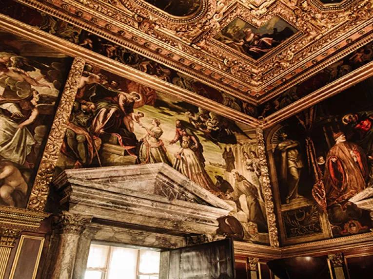 Paintings in magnificent hall