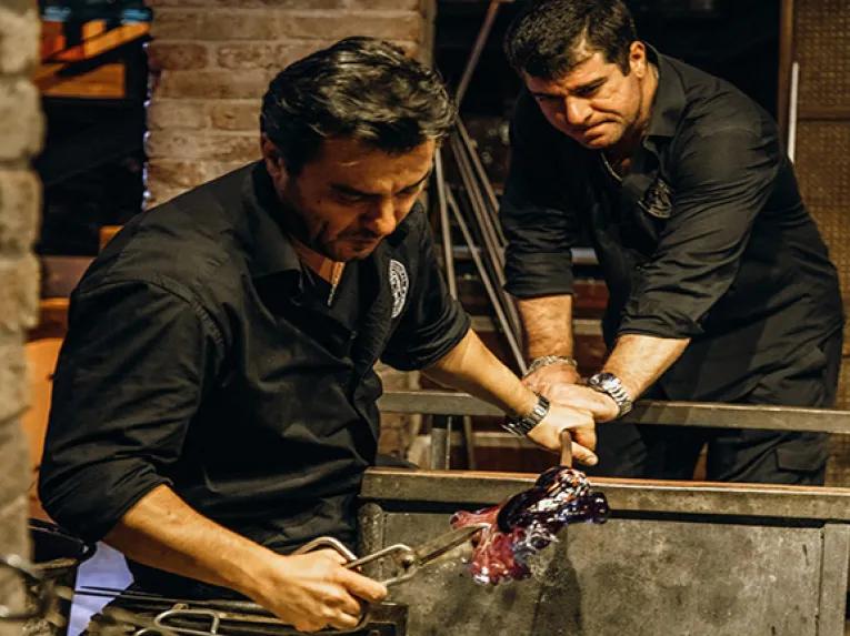 Glass making demonstration