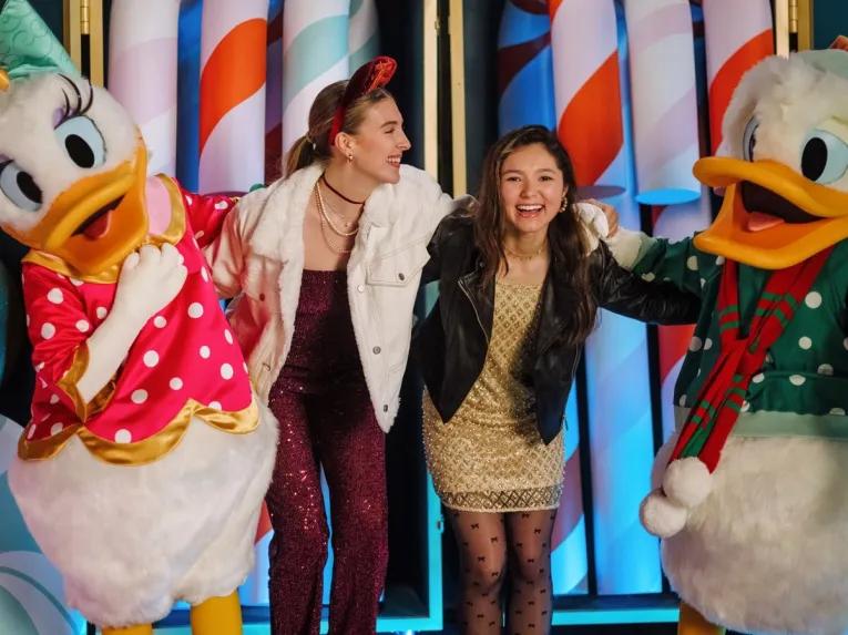 Guests with Donald Duck and Daisy Duck at Disney Jollywood Nights, Disney’s Hollywood Studios